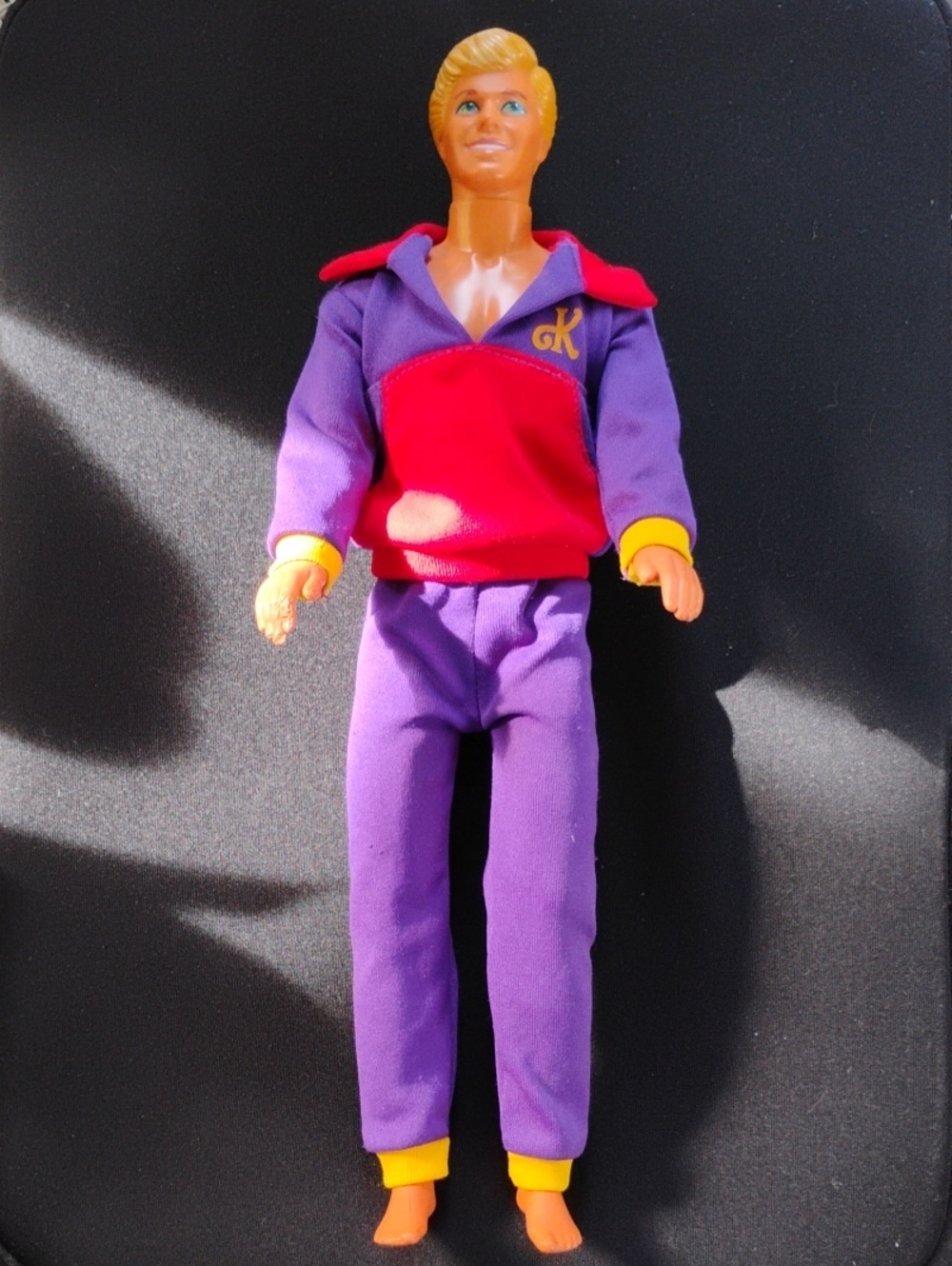 Vintage 1991 Mattel Ken Doll - Easy To Dress Purple & Red Tracksuit
